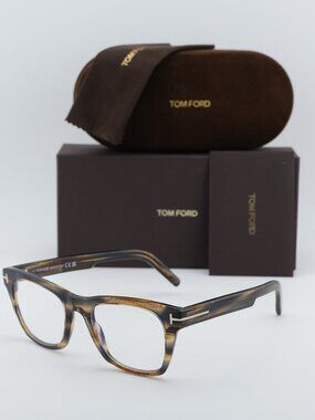 Tom Ford FT5886-B 045 Square Eyeglasses 50mm - Havana/Blue Light Block